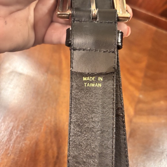 Donna Katz Leather Belt Concho Silver Tone Western Boho Black Size L 39" Vintage - Picture 6 of 7